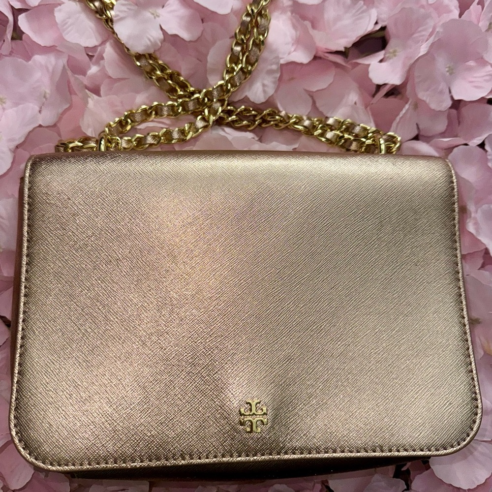 Preloved 💕 Tory Burch Rose Gold Handbag